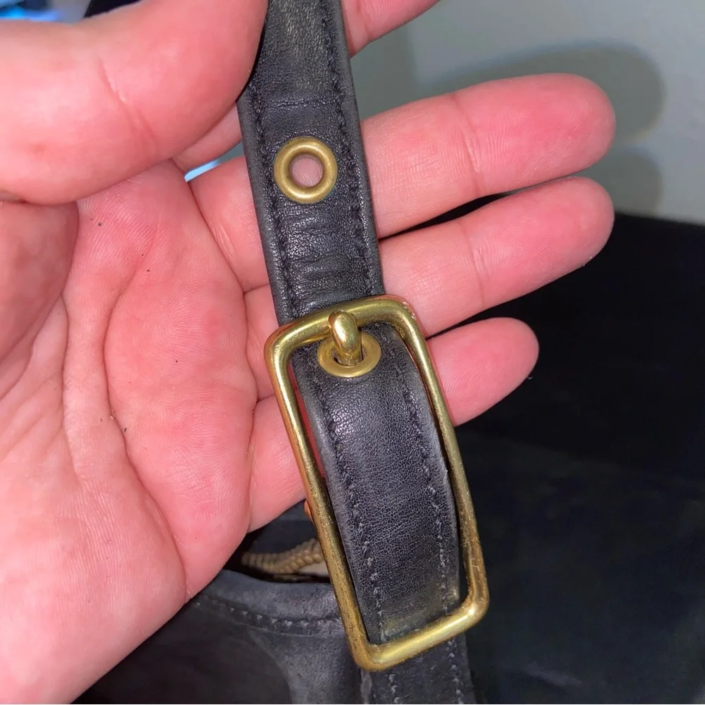 Coach Black Leather Shoulder Bag Style # A10-9213 - Picture 9 of 13